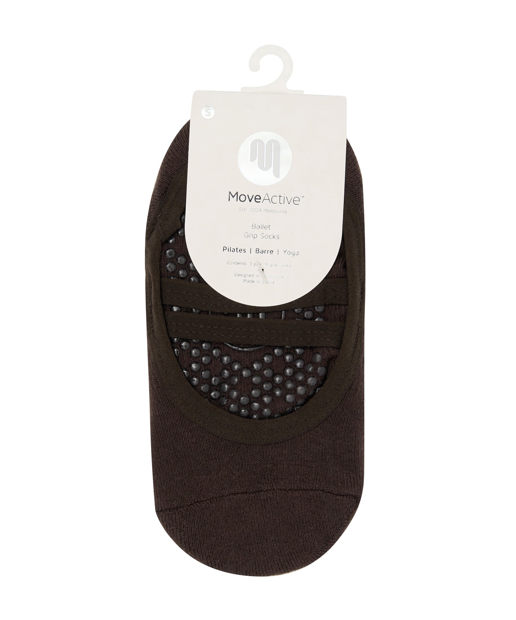 Ballet Non Slip Grip Socks - Chocolate