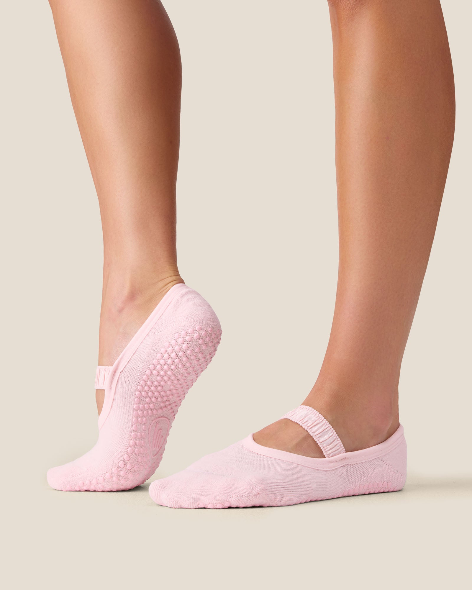 Ballet Grip Socks - Gathered Pink