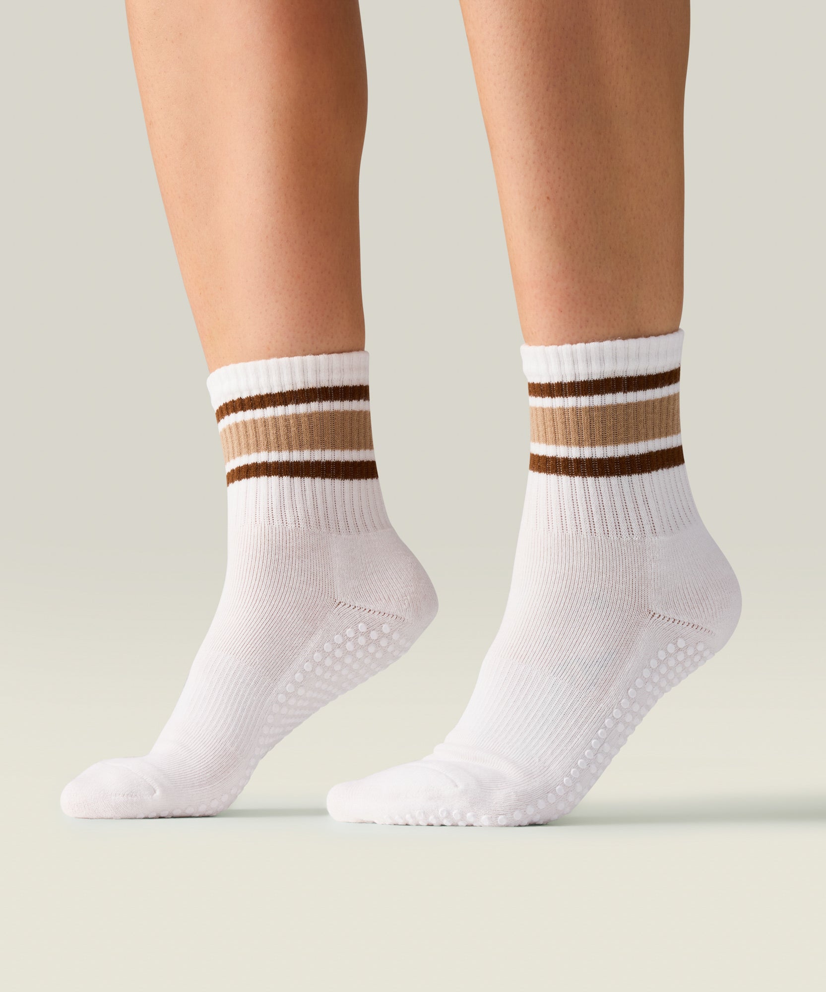 Crew Non Slip Grip Socks - Harvest Stripe