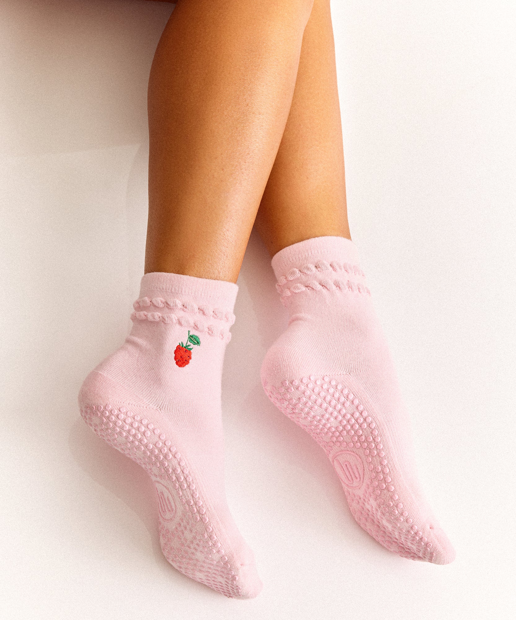 Crew Grip Socks - Raspberry Ruffle Pink