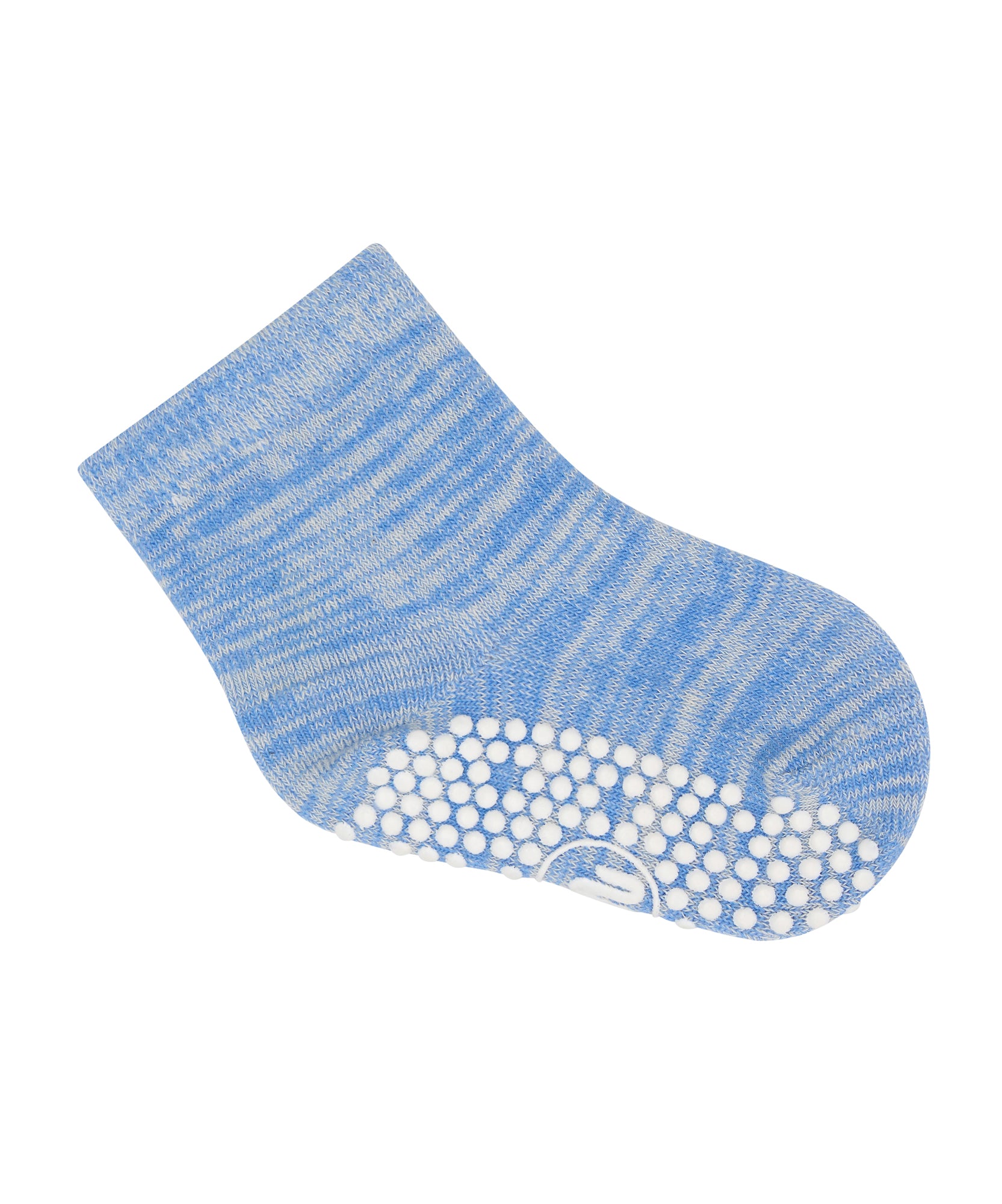 Baby Non Slip Grip Socks - Blue Heather.