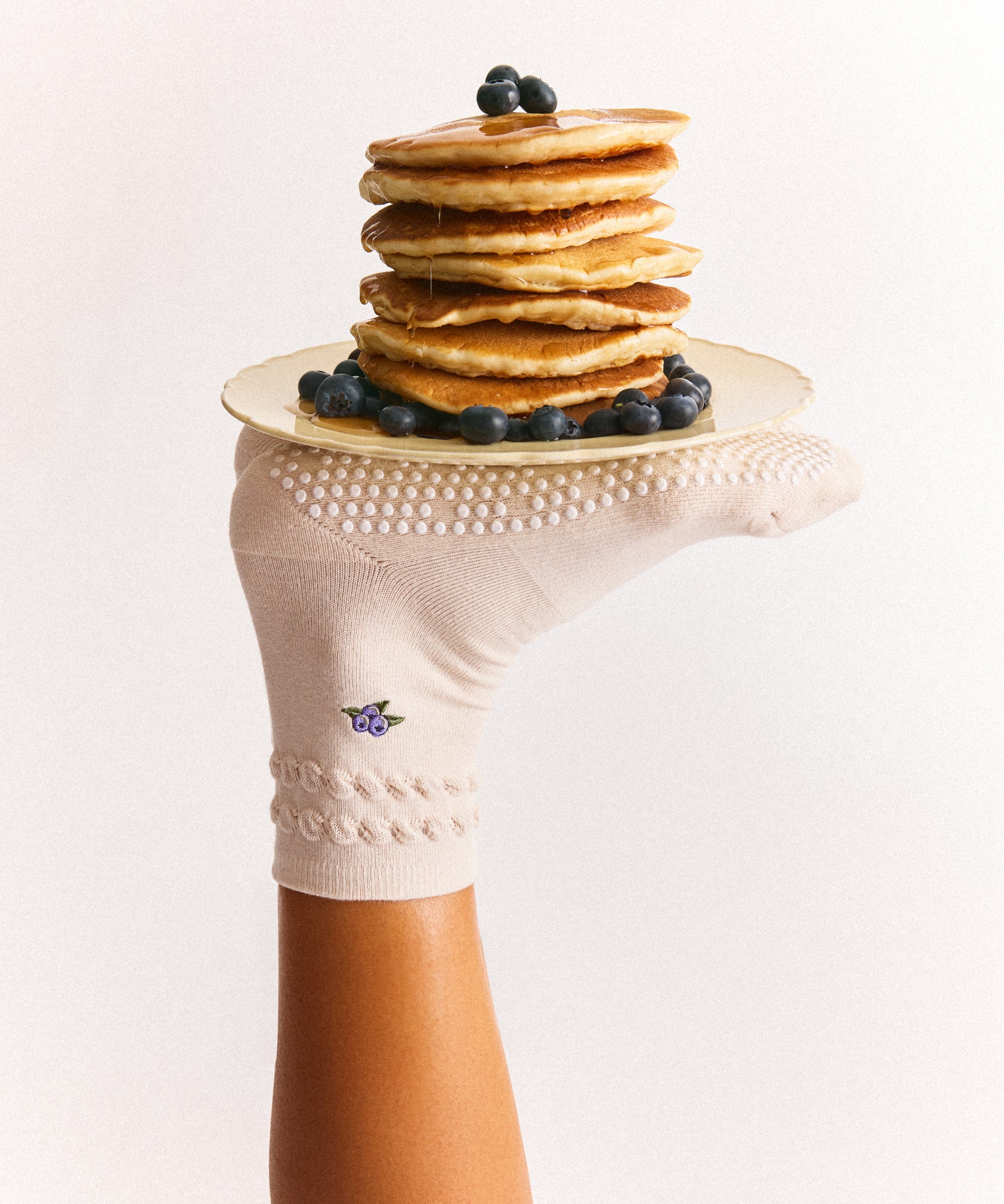 Crew Grip Socks - Blueberry Ruffle Oat