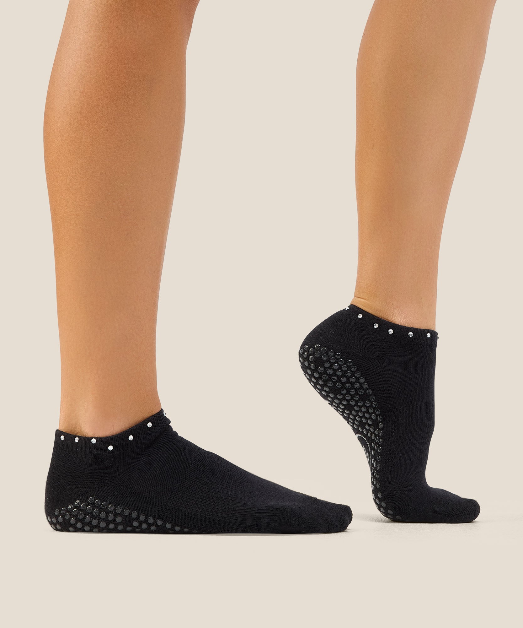 Low Rise Grip Socks - Gem Black