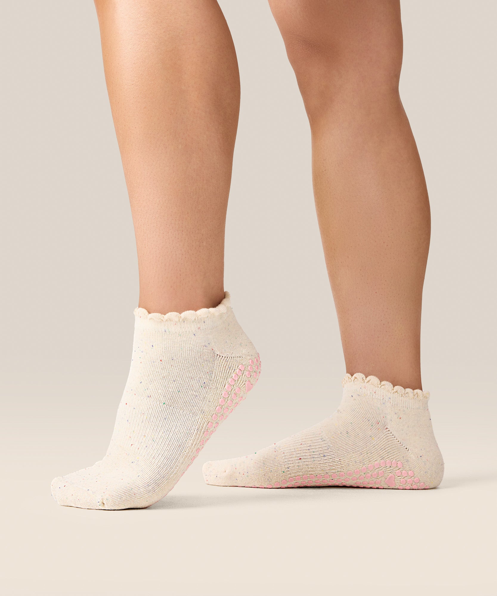 Low Rise Grip Socks - Love Confetti