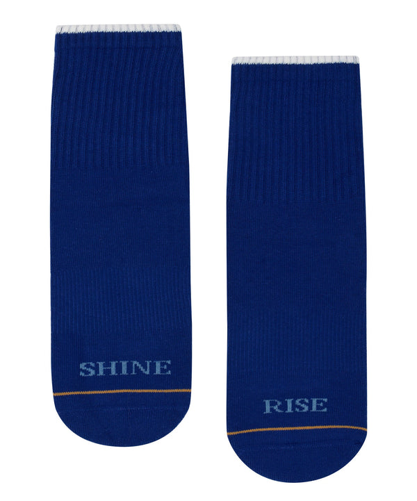 Crew Non Slip Grip Socks - Cobalt Rise & Shine