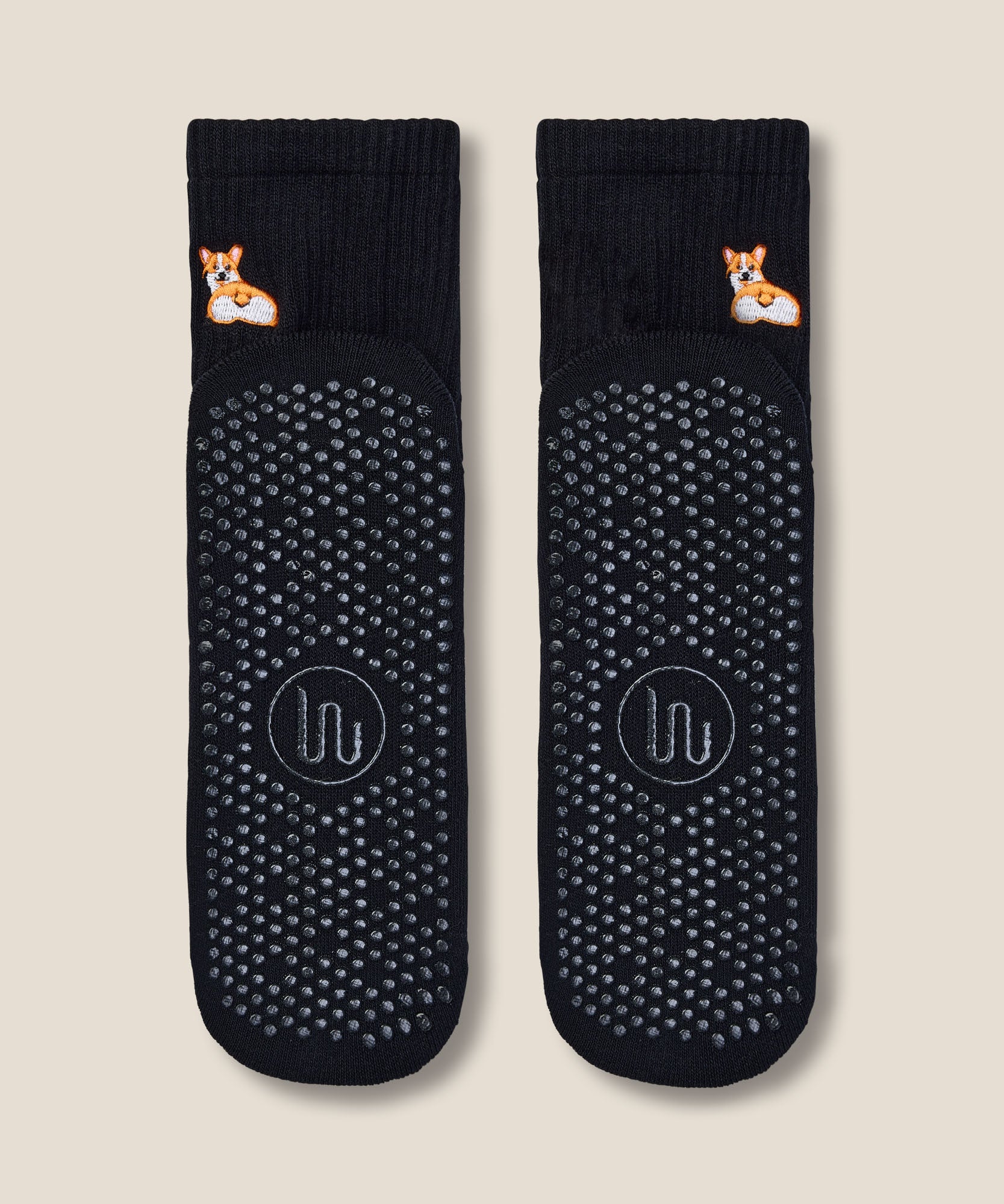 【MARKAWARE 別注】Corgi Socks ブラック Crew Grip Socks - Corgi Black