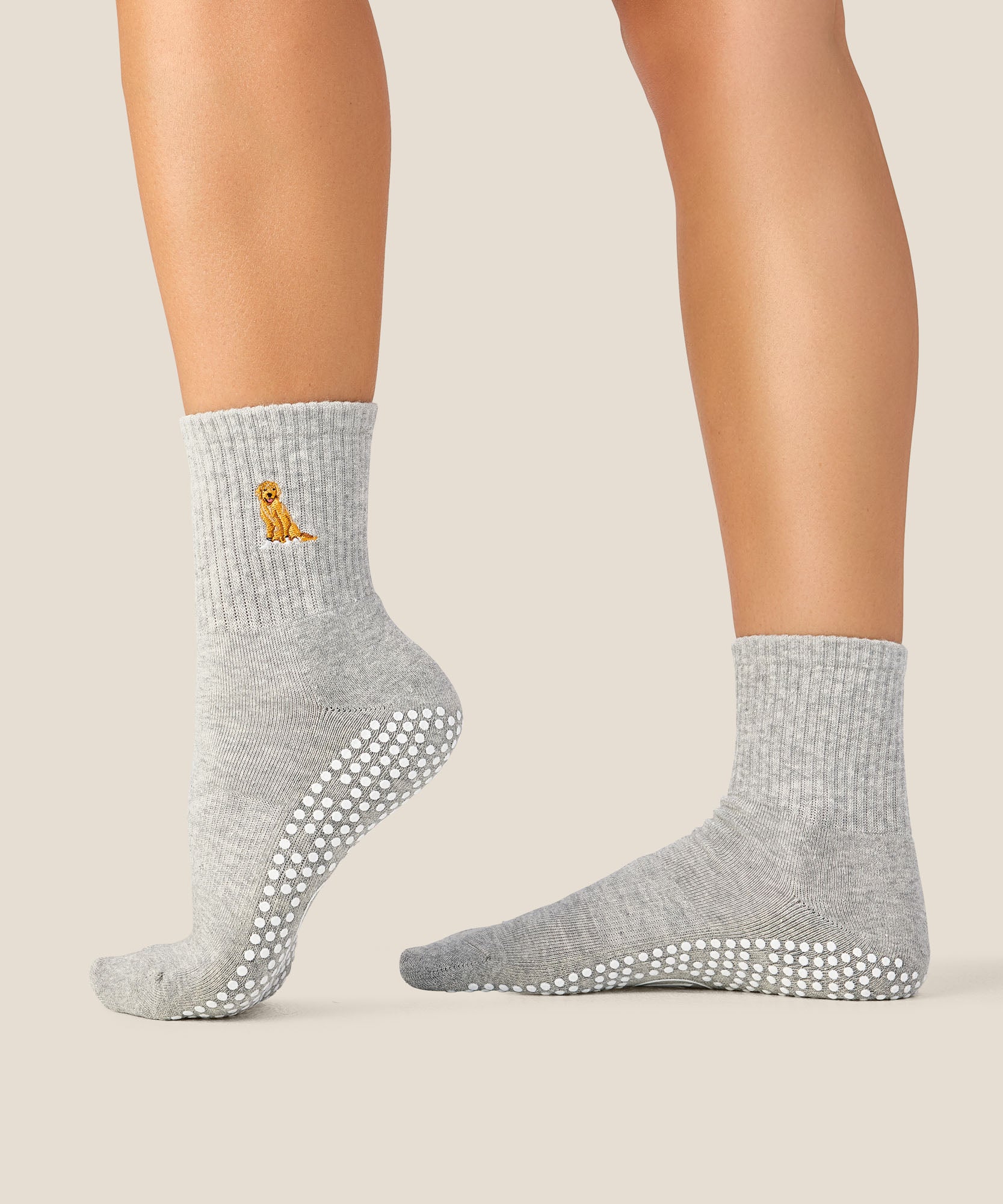 Crew Grip Socks - Golden Retriever Grey Marle