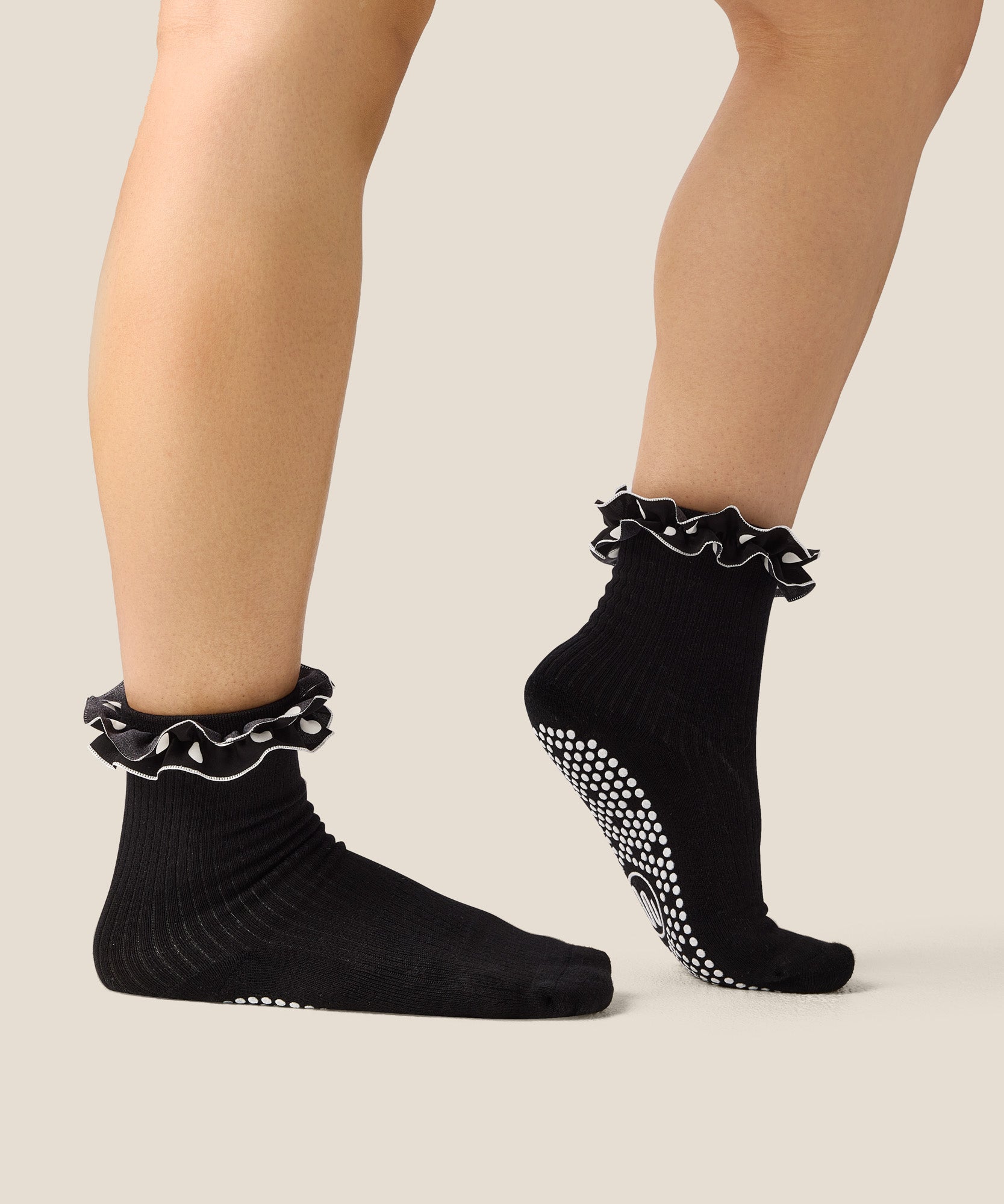 Crew Grip Socks - Ruffle Noir