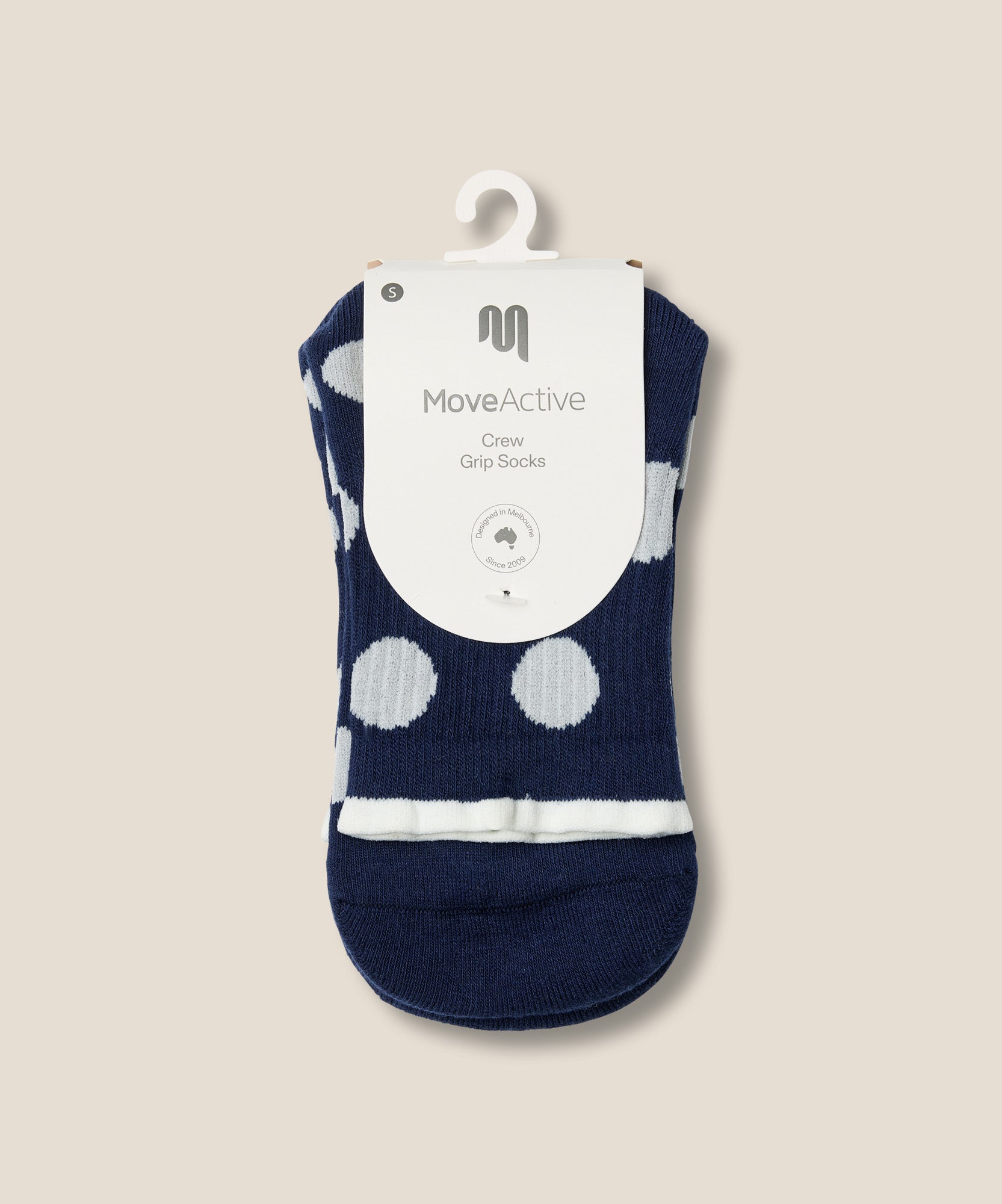 Crew Grip Socks - Polka Dot Navy