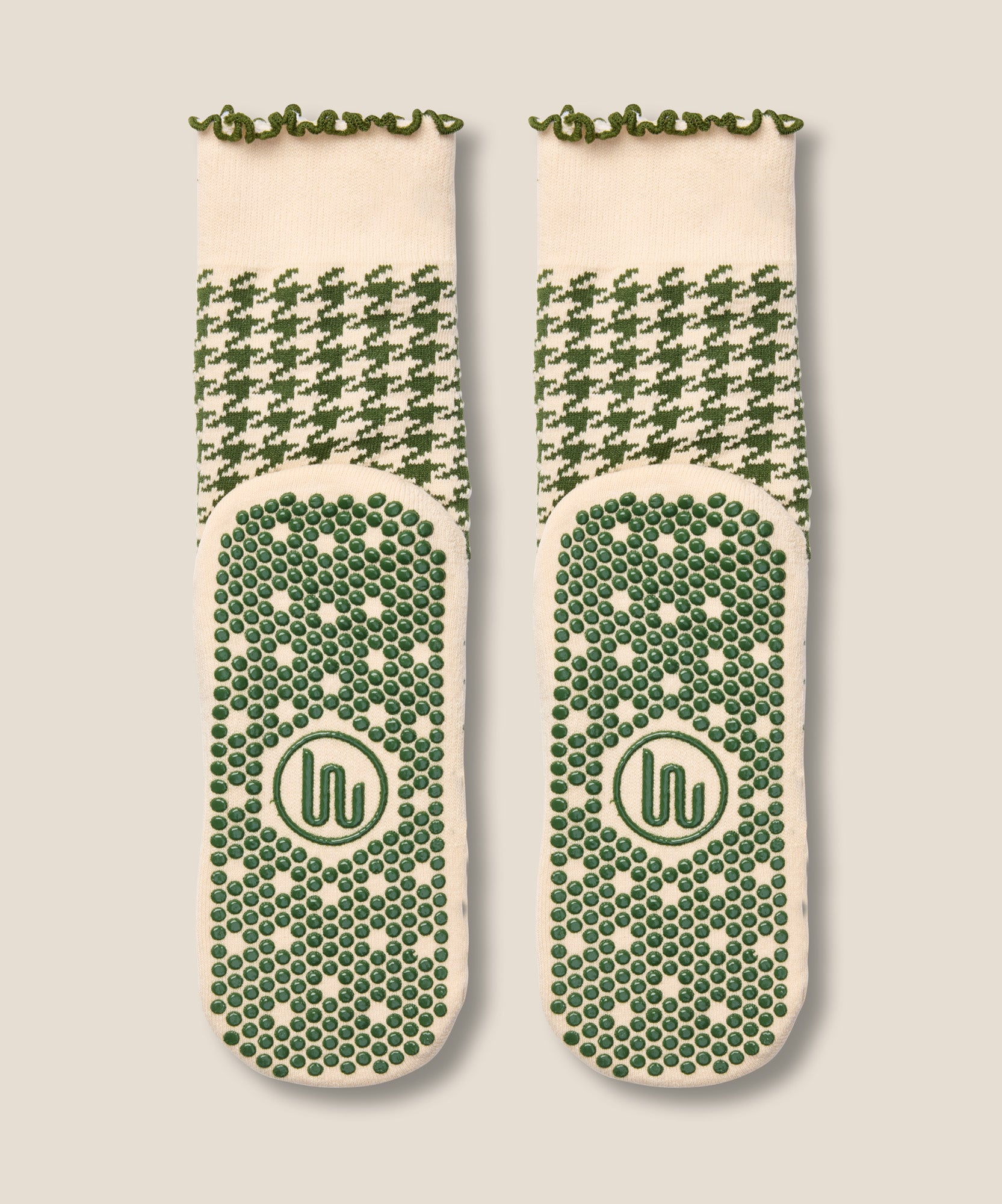 Crew Grip Socks - Houndstooth Pine