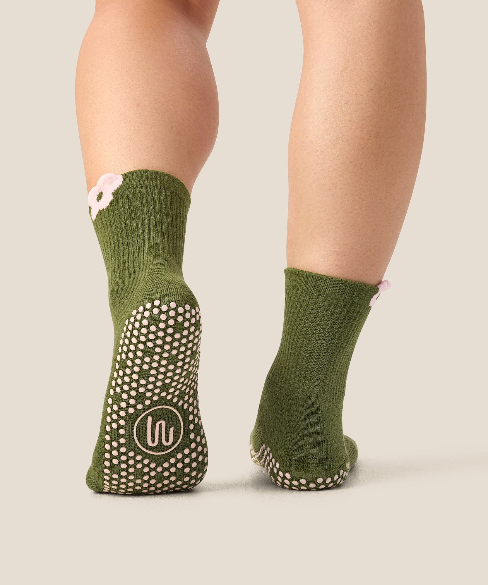 Crew Grip Socks - Flower Patch Pine
