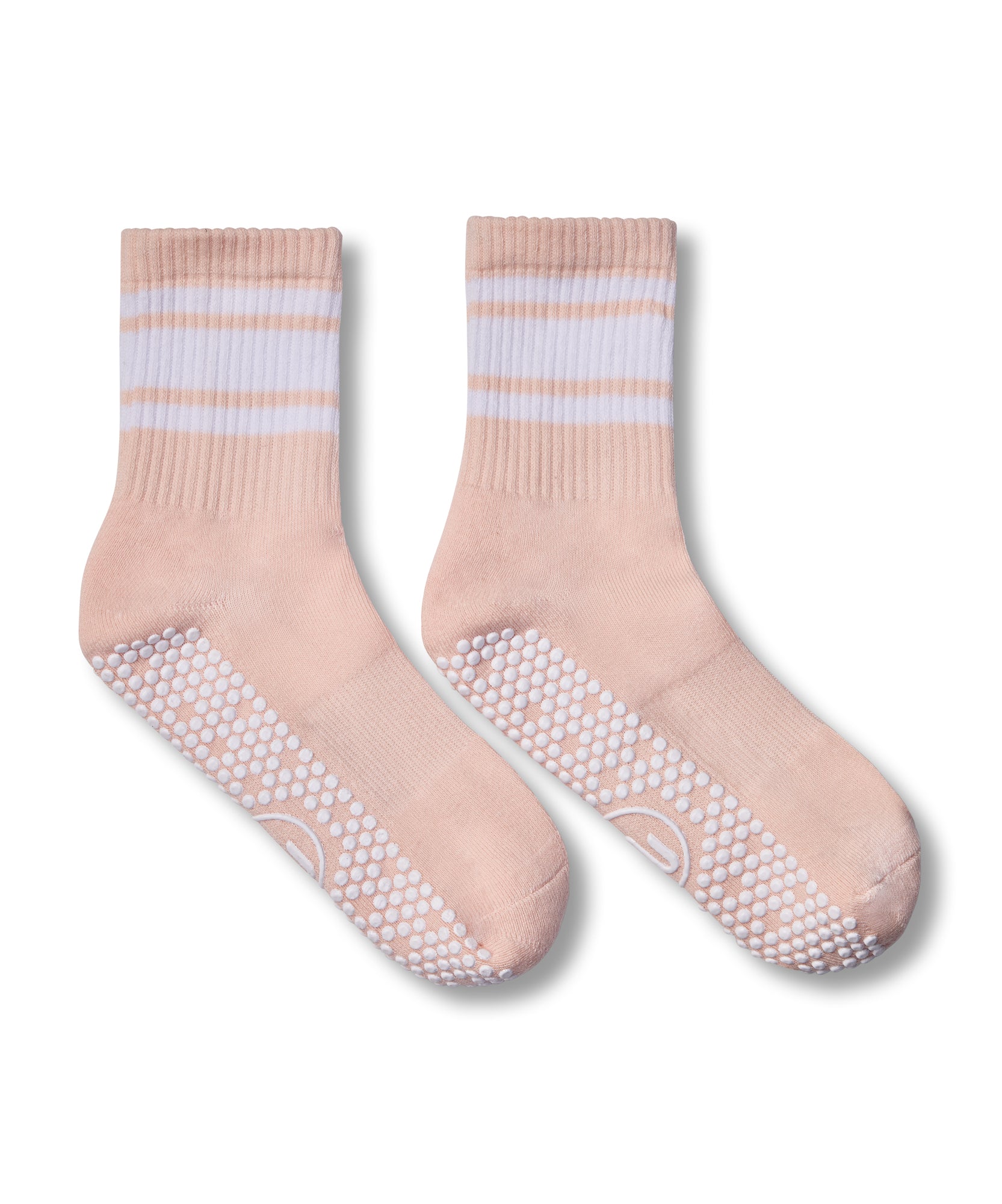 Crew Non Slip Grip Socks - Pink Stripe