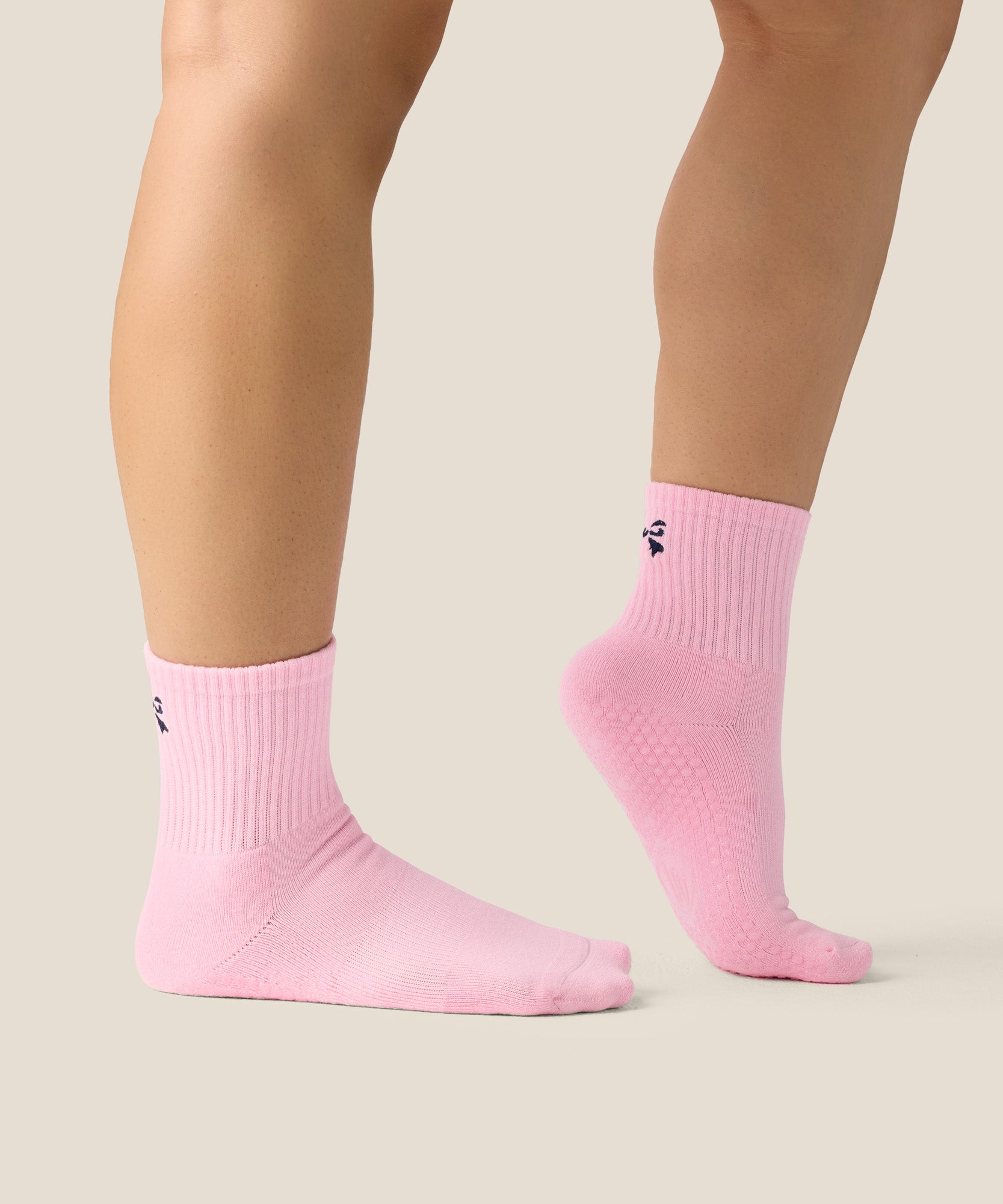 Crew Grip Socks - Darling Bow Pink