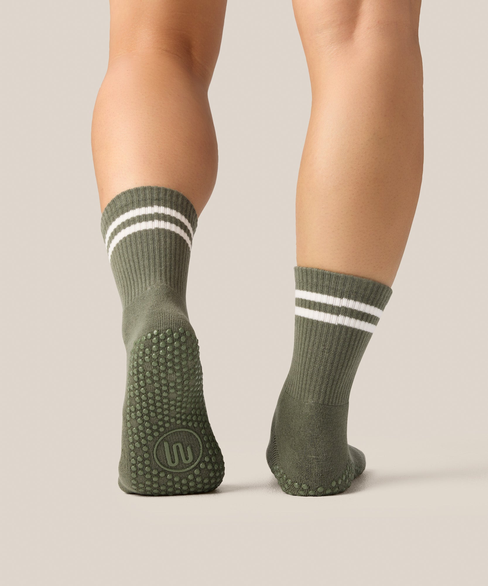 Crew Grip Socks - Sporty Stripe Khaki