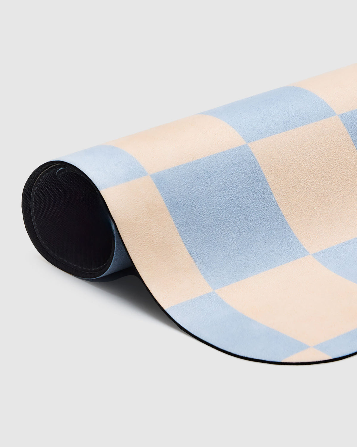 Microfibre Reformer Mat - Check Powder Blue