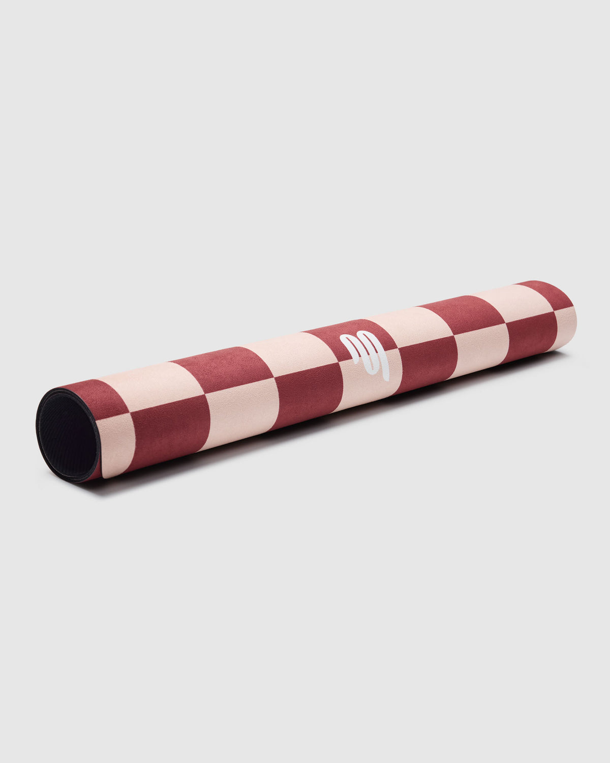 Microfibre Yoga Mat - Check Cabernet