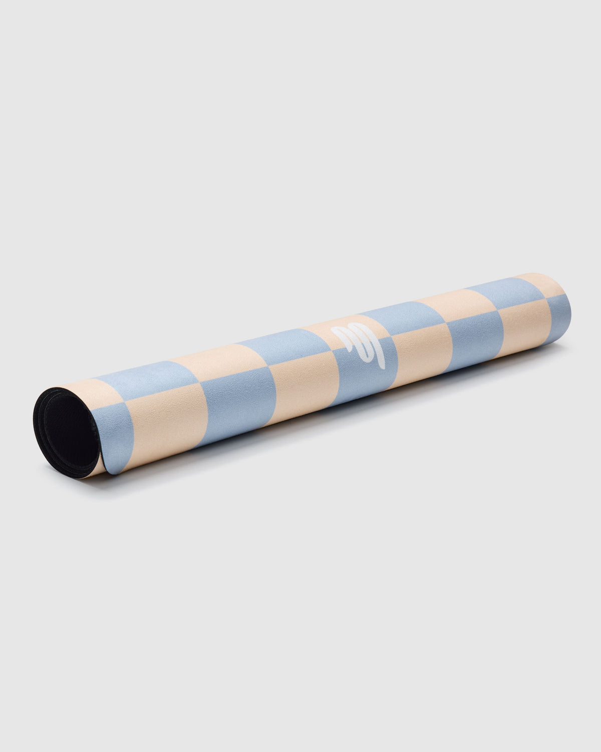 Microfibre Yoga Mat - Check Powder Blue