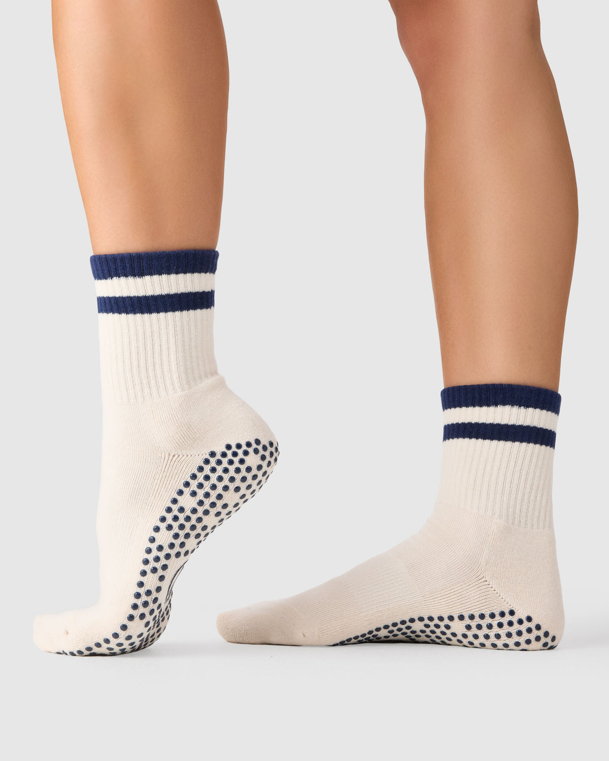 Crew Grip Sock - Retro Stripe Oat & Ink