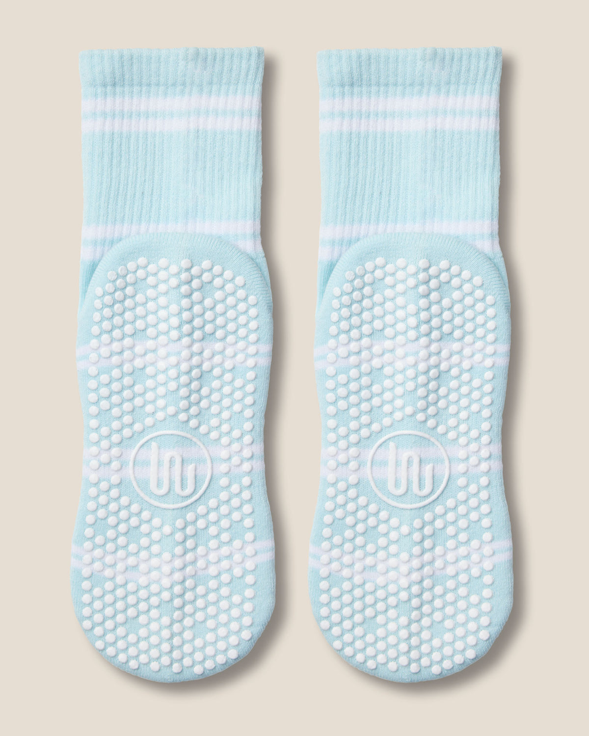 Crew Grip Socks - Candy Stripe Ice Blue