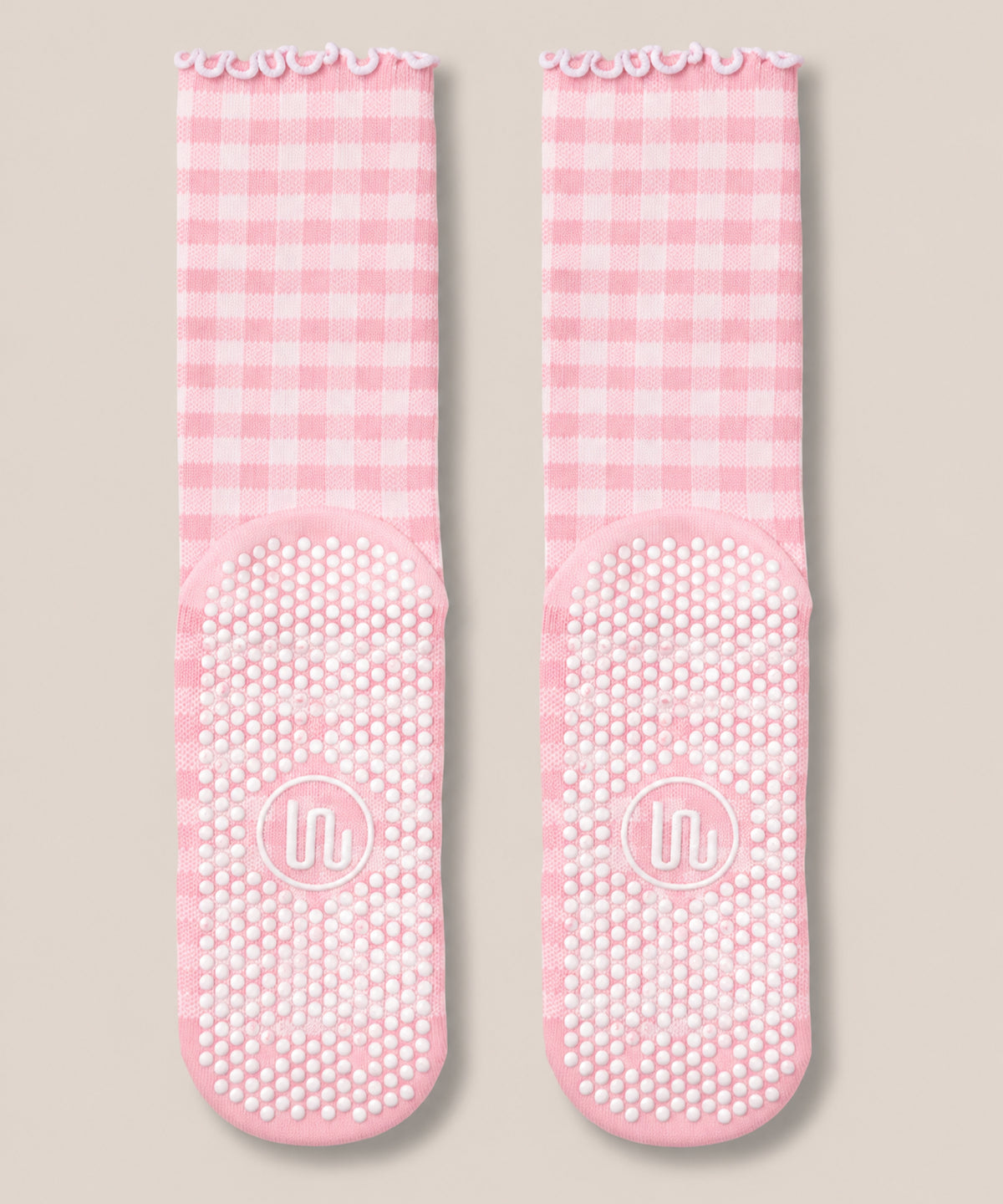 Crew Grip Socks - Picnic Check Pink