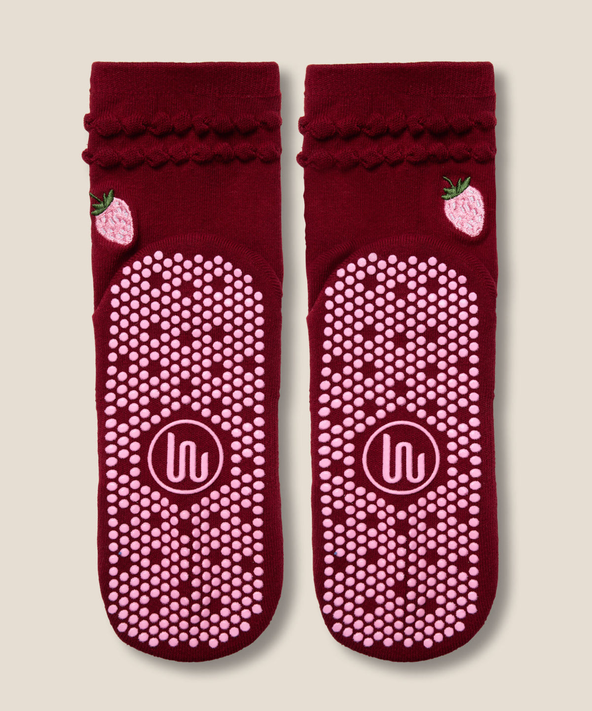 Crew Grip Socks - Strawberry Ruffle Ruby
