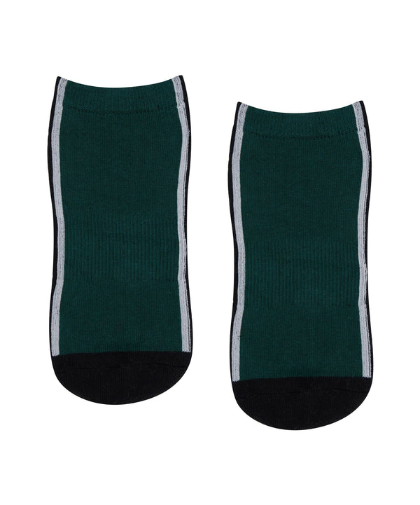 Classic Low Rise Grip Socks - Fluid Green & Black