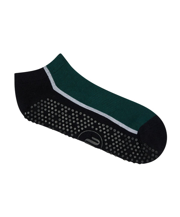 Classic Low Rise Grip Socks - Fluid Green & Black