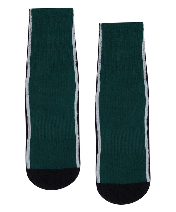 Crew Non Slip Grip Socks - Fluid Green & Black
