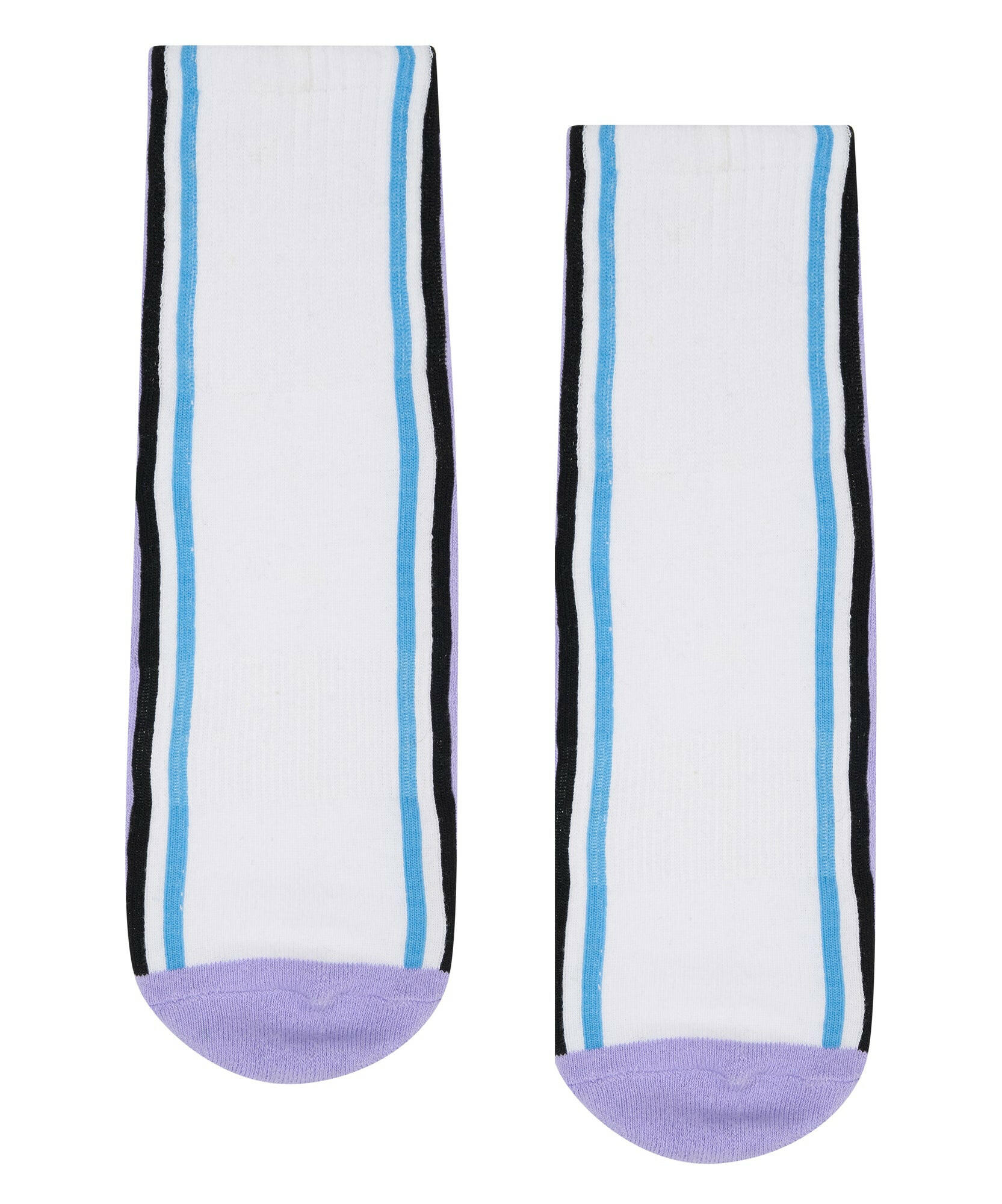 Crew Non Slip Grip Socks - Fluid White & Purple.