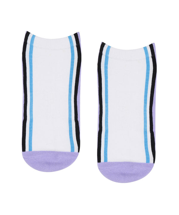 Classic Low Rise Grip Socks - Fluid Purple & White