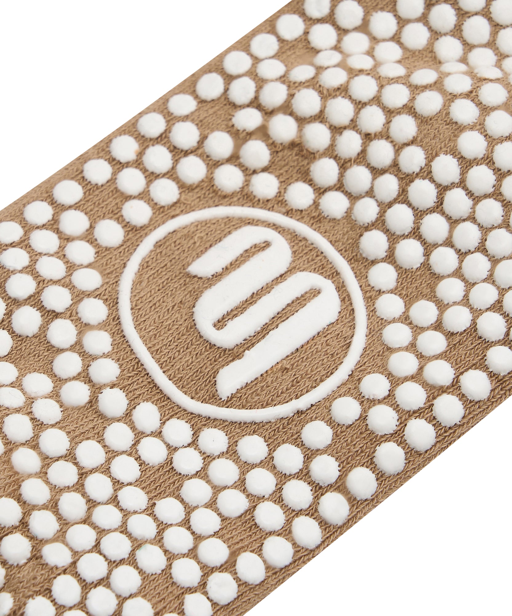 Crew Non Slip Grip Socks - Good Day Beige.