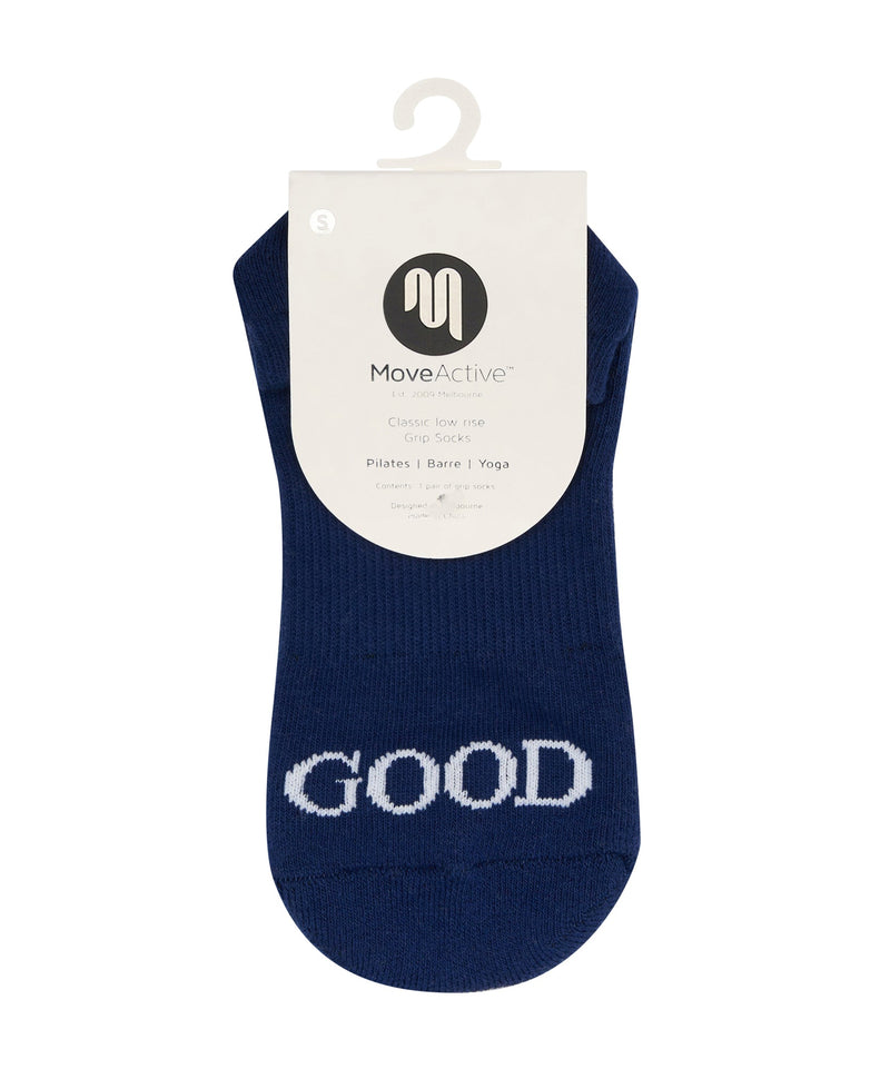 Classic Low Rise Grip Socks - Good Day Navy