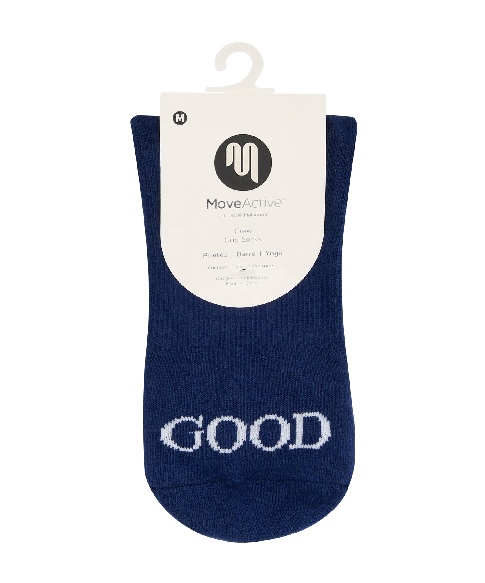 Crew Non Slip Grip Socks - Good Day Navy.