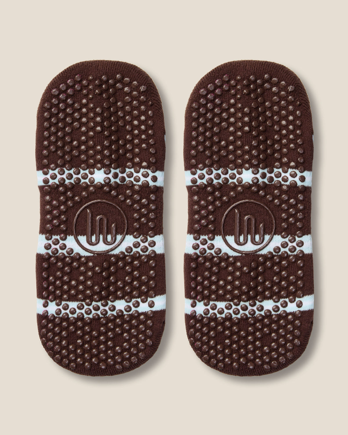 Low Rise Grip Socks - Candy Stripe Espresso