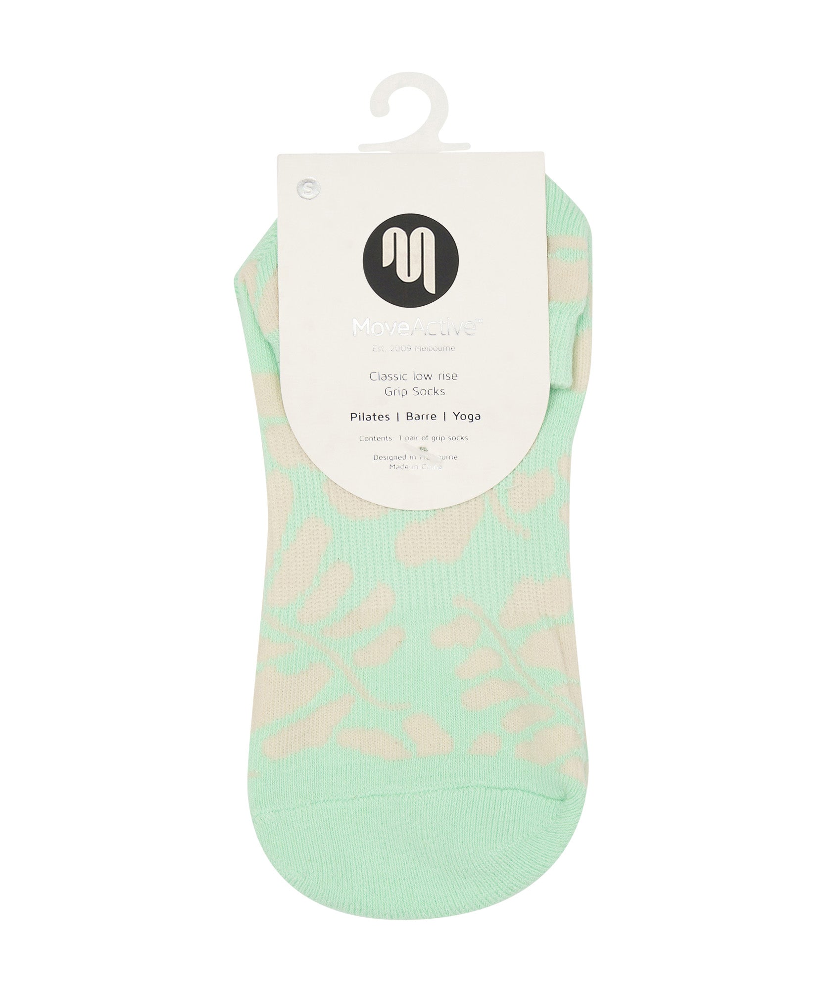 Classic Low Rise Grip Socks - Mint Canvas.