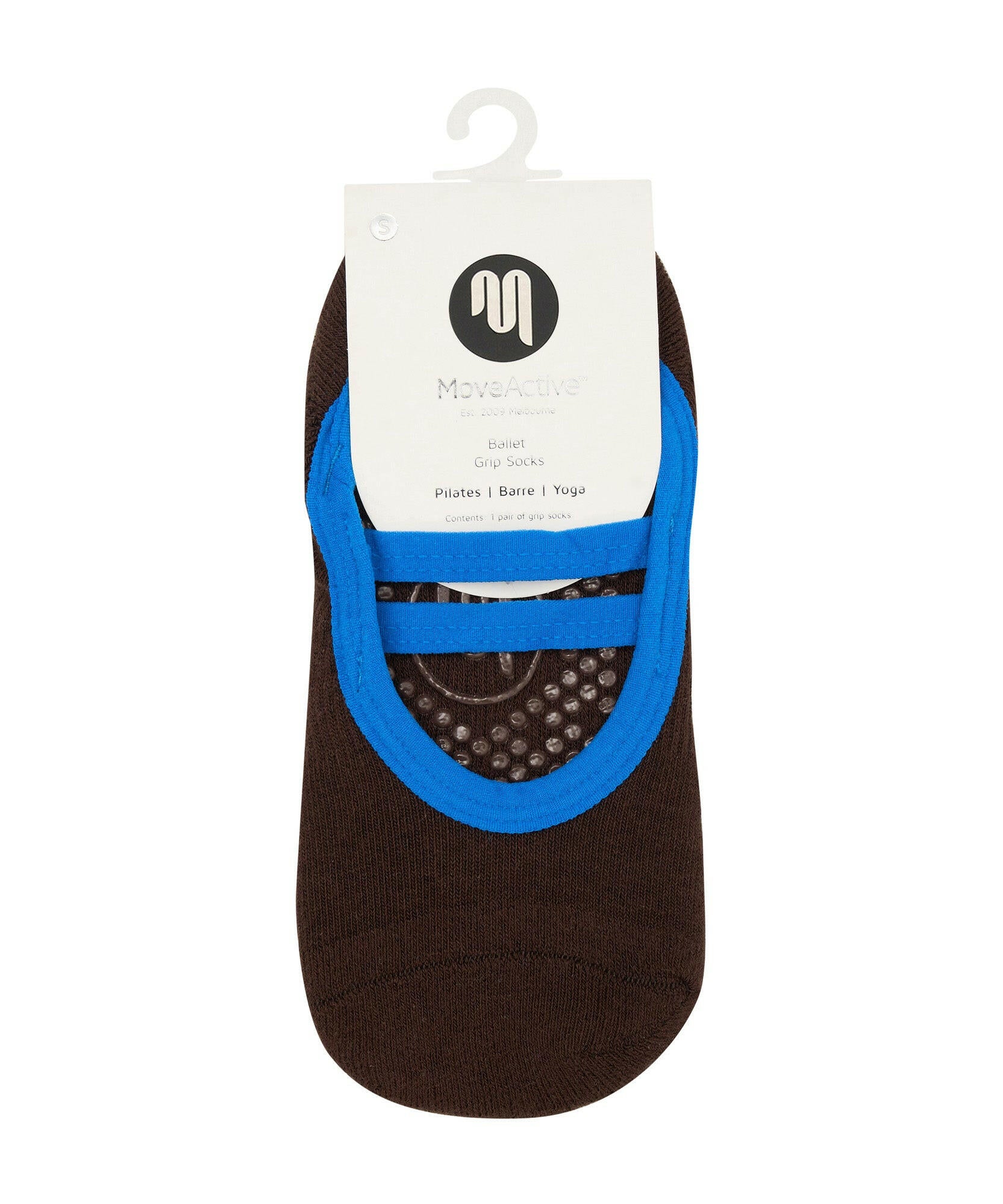 Ballet Non Slip Grip Socks - Mocha.