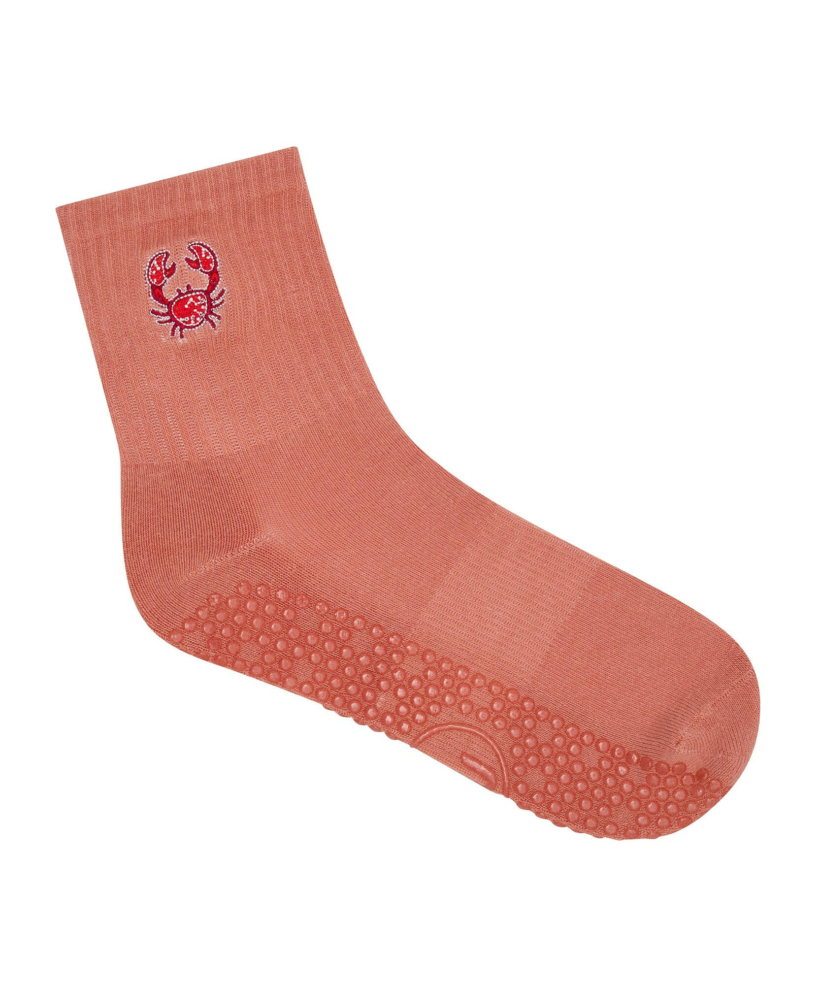 Crew Non Slip Grip Socks - Crimson Crab