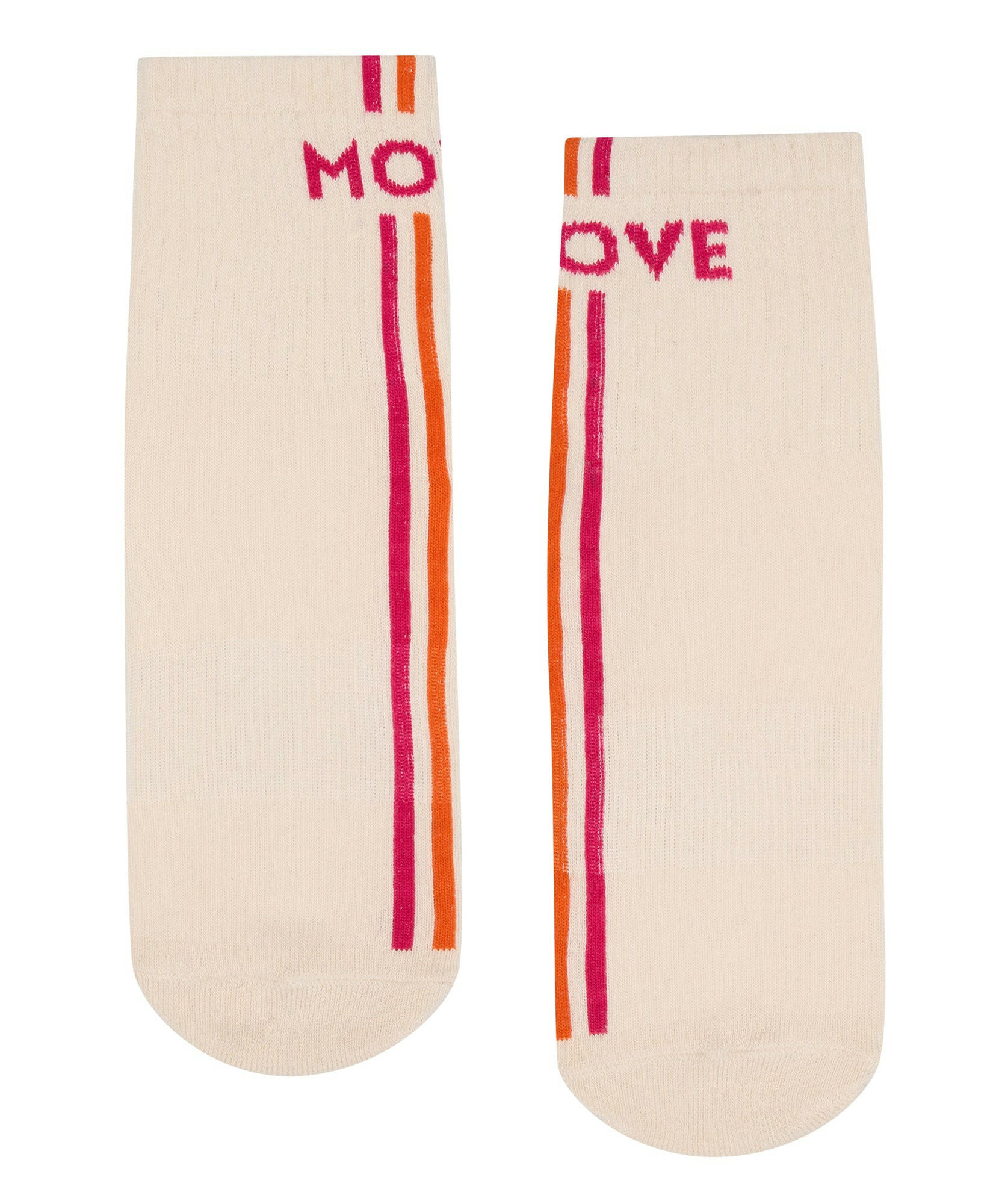 Crew Non Slip Grip Socks - Move Pink Stripes.