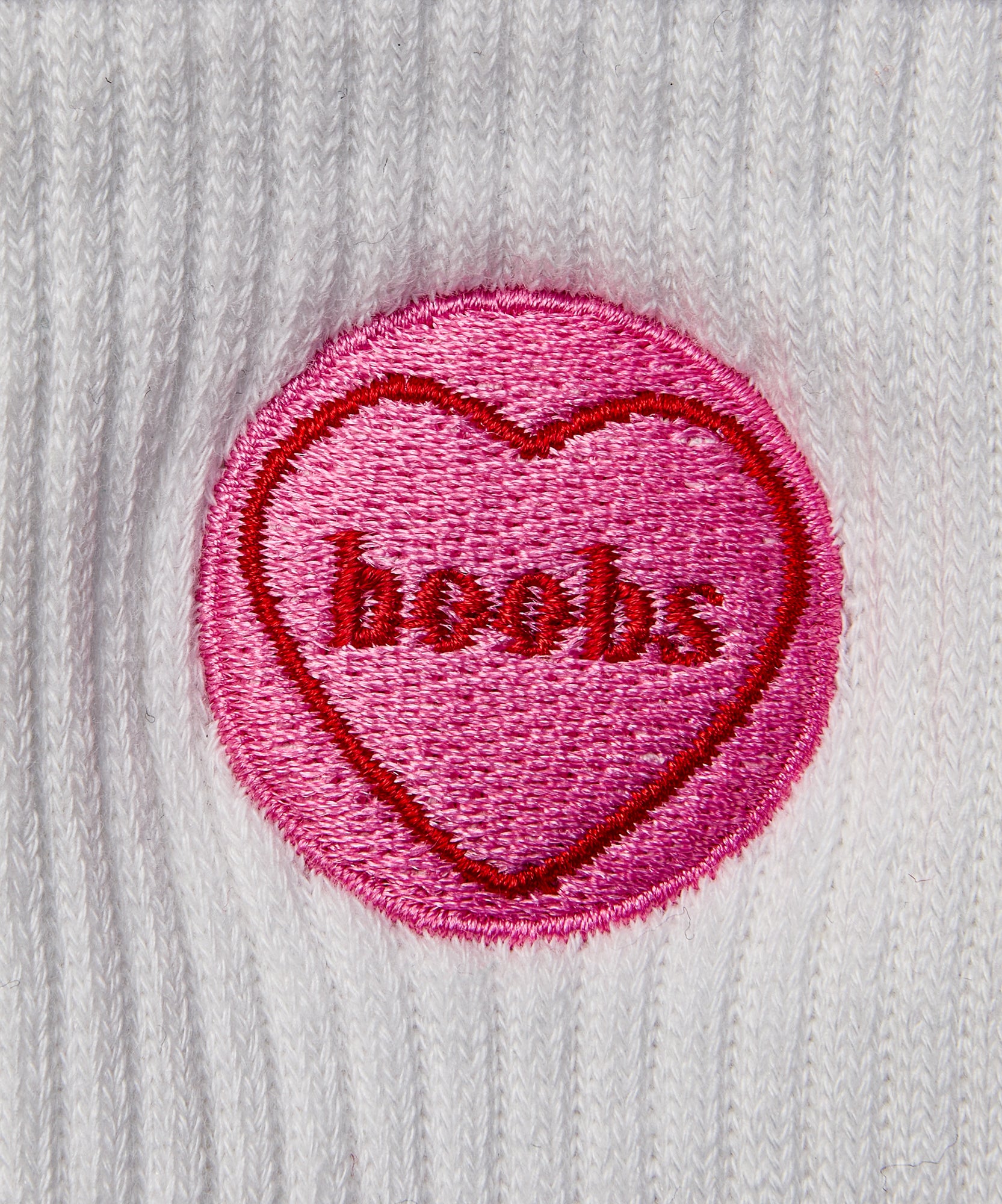 Crew Non Slip Grip Socks - I Heart Boobs Ivory
