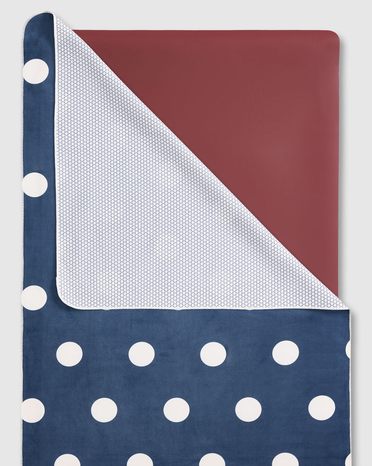 Mat Grip Towel - Polka Dot Navy