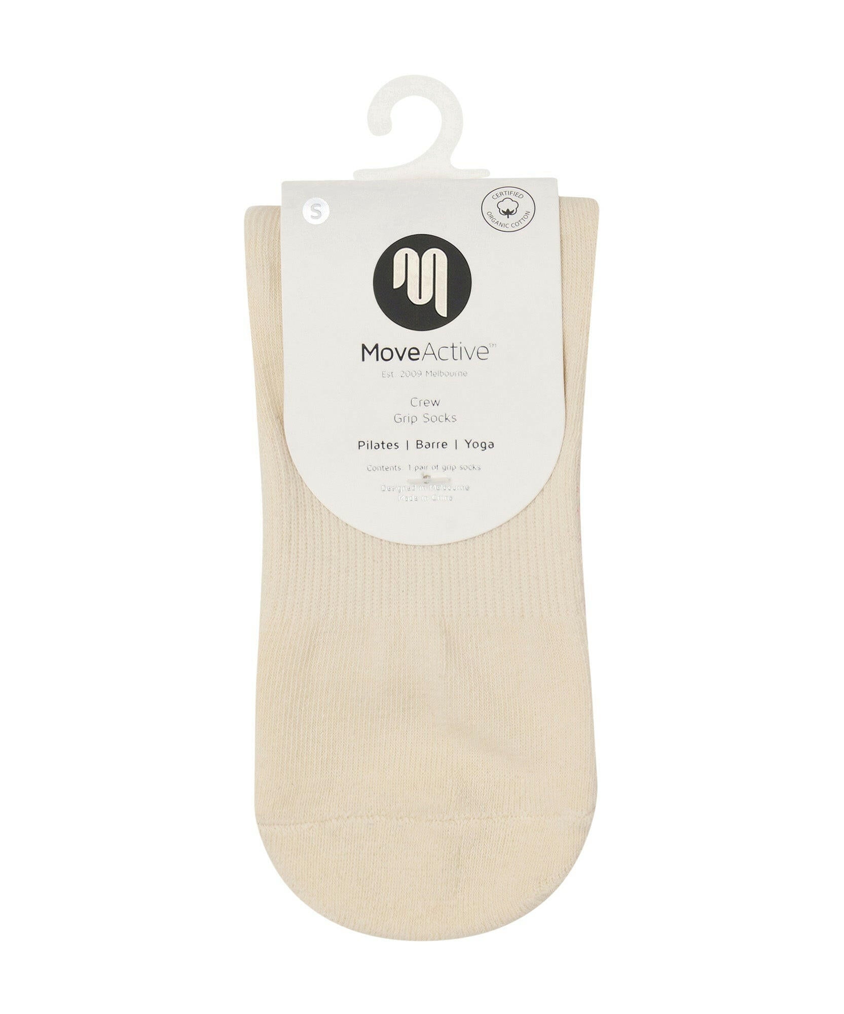 Crew Non Slip Grip Socks - Signature Vanilla.