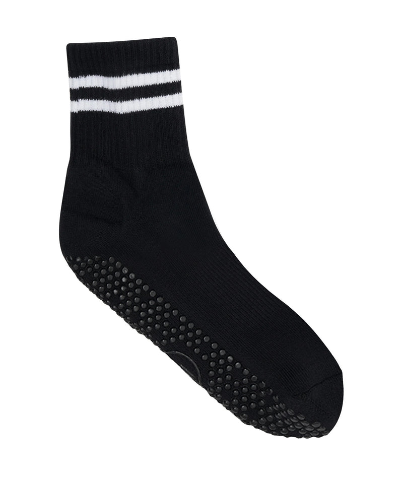 Crew Non Slip Grip Socks - Sporty Stripe Black