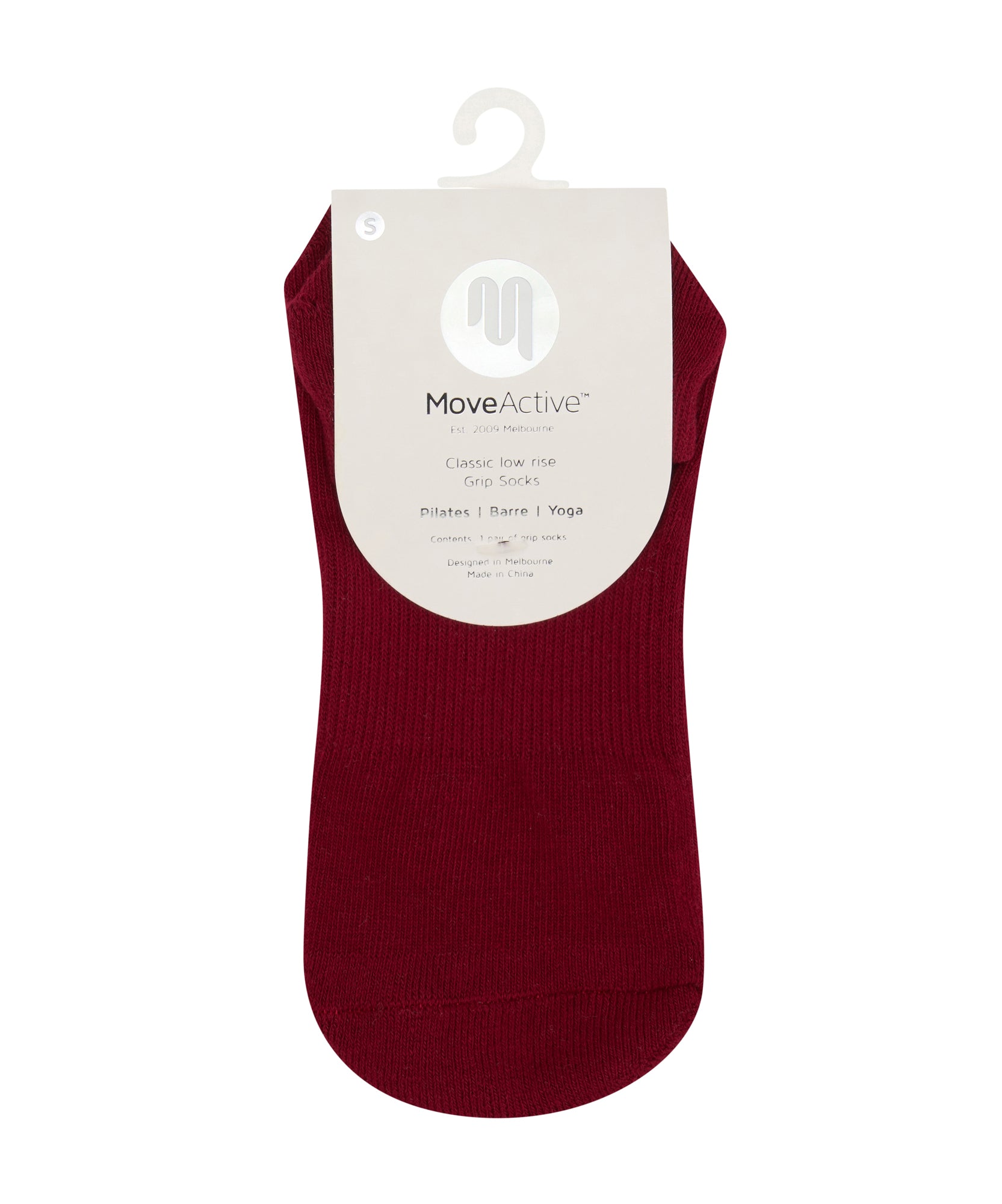 Classic Low Rise Grip Socks - Crimson