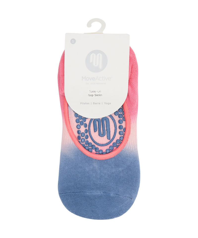 Slide On Non Slip Grip Socks - Berry Sorbet Ombré