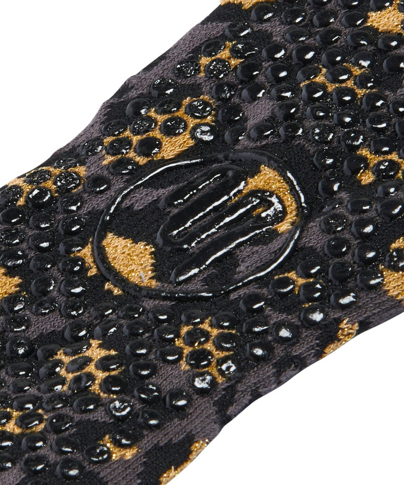 Crew Non Slip Grip Socks - Sparkle Cheetah
