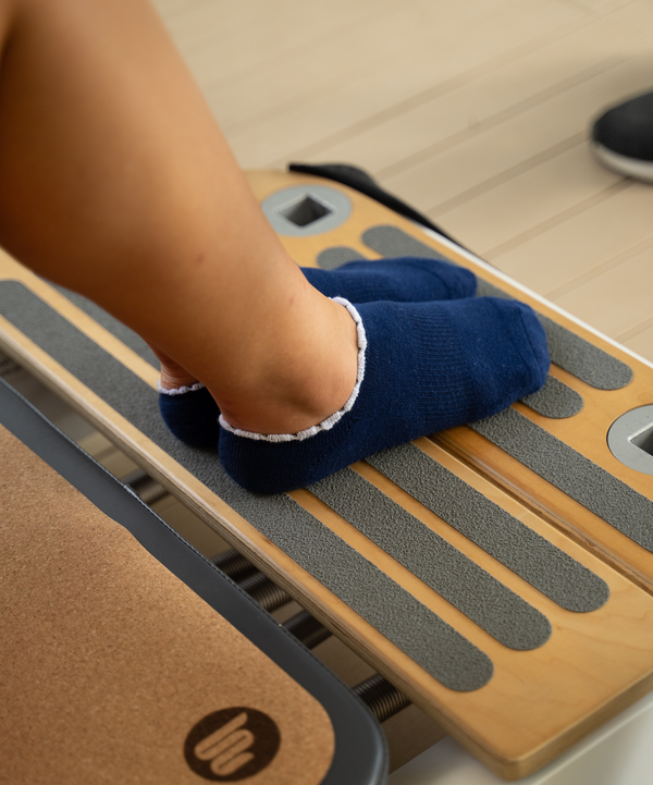 Ruffle Low Rise Non Slip Grip Socks - Navy