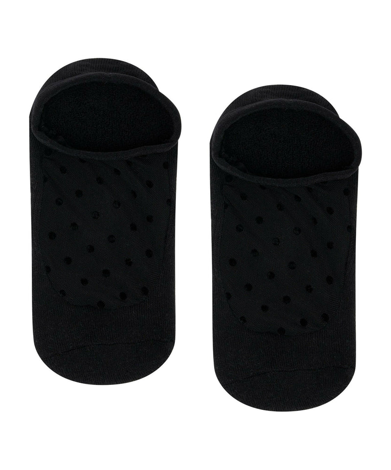 Luxe Mesh Low Rise Non Slip Grip Socks - Spotty Mesh Black