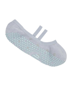 Ballet Non Slip Grip Socks - Baby Blue with Silver ‘Sparkle’ Spots