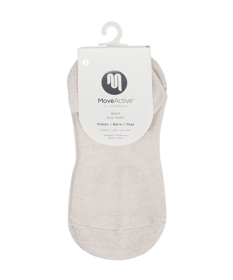 Ballet Non Slip Grip Socks - Shell Sparkle